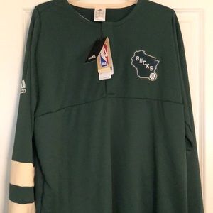 🆕 adidas Milwaukee Bucks Shooting Shirt Sz. XL